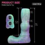 Monster Penis Sleeve, 6'' Dog Knot Cock Sleeve With Cock Ring, Pennis Extender & Enlarger, Glow G-Spot Anal Dildo Sleeves Delay Ejaculation Soft Silicone Sex Toys For Men Couples
