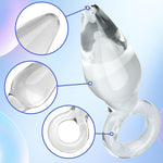 Anal Plug Glass Clear Dildo With O Ring G-Spot Prostate Massage Masturbation Crystal Sex Toys For Women Men And Couples