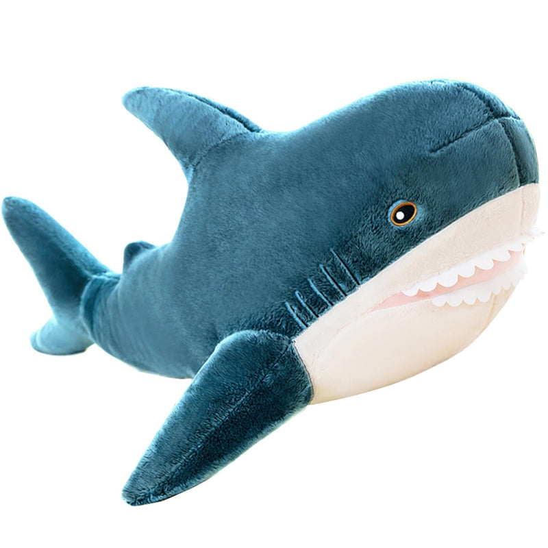 Giant Shark Plush Pillow Soft Toy Stuffed Blue Shark Animal Pillow Comfortable