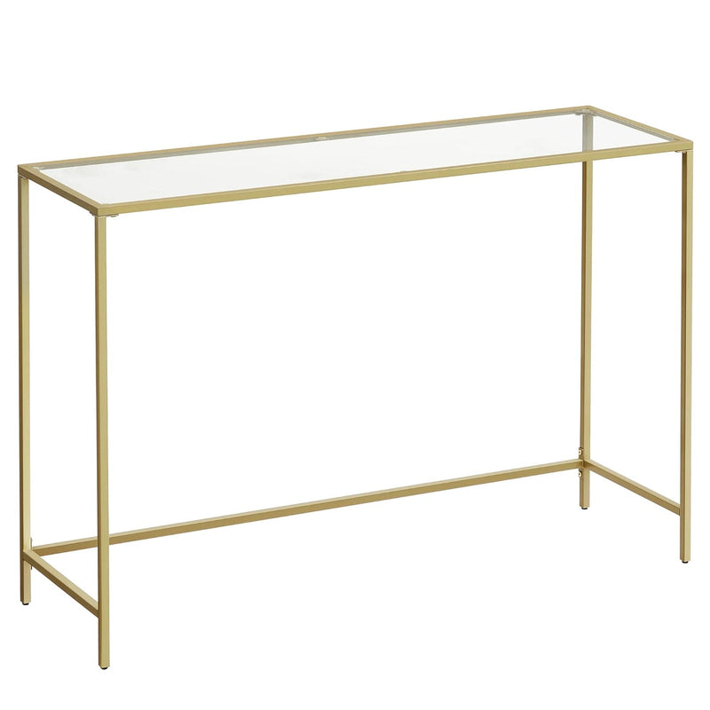 47.2” Console Table, Tempered Glass Sofa Table, Modern Entryway Table, Sturdy