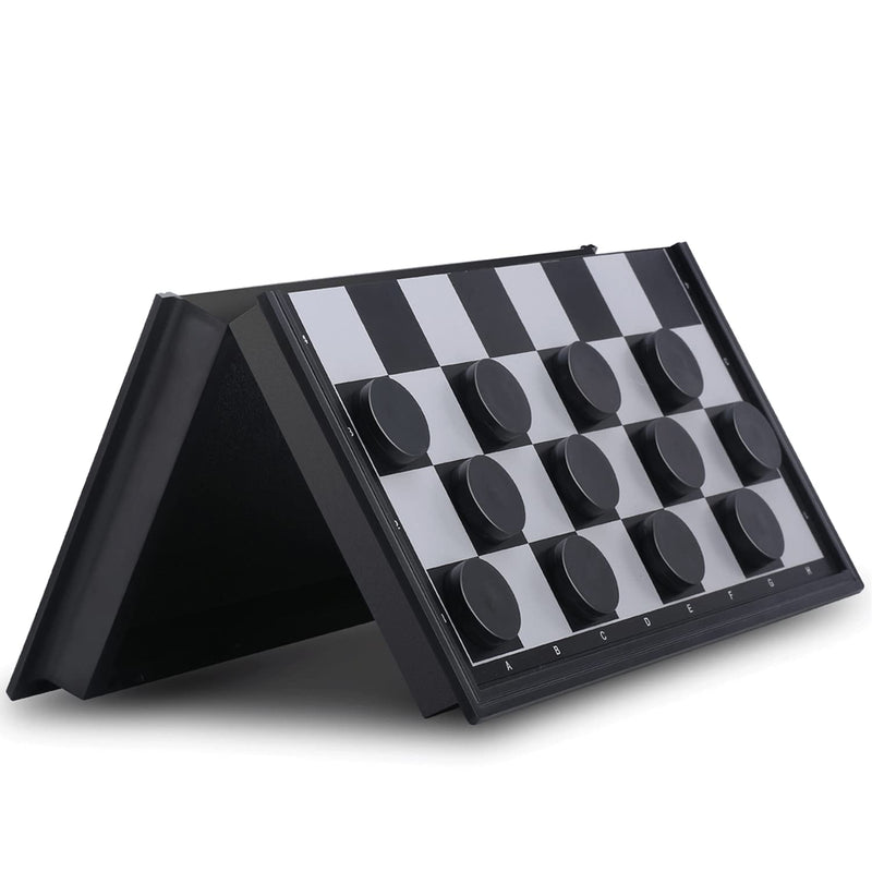 Magnetic Travel Checkers Board Game Set With Folding Board Family Education