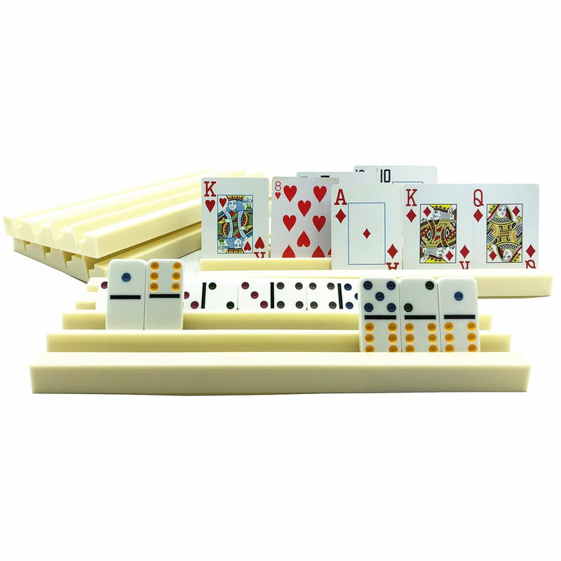 Yuanhe 4Pack Plastic Domino Holders - Domino Racks Trays Organizer for Clas
