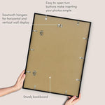 18x24 Poster Frame with Polished Plexiglass - Streamline Collection - Thin Border Picture Frame for Wall Display - Hanging Hardware Included - Black