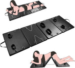 Foldable Bondage Support Bed with Adjustable Restraint Attachments