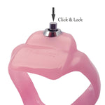 HT-V5 Chastity Cage - Resin, Click & Lock Key, 5 Sizes Rings Included