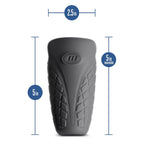 Blush M Elite Platinum Male Masturbator Stroker - Ultra Soft Squishy Gript - Liquid Silicone Pocket Pussy With 3 Chambers Of Ribs & Ticklers For Pleasure - Luxury Men Sex Toys - Manual Sex Machine