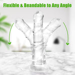 13.78 Inch Realistic Huge Thick Horse Dildo No Balls?Soft Clear Dildo Animal Dildos With Strong Suction Cup For G Spot And Anal Play Large Anal Dildos Adult Sex Toy For Women Men Gay (Xl)