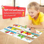 See and Spell Learning Toy with Wooden Letter Blocks for Kids Ages 3-6