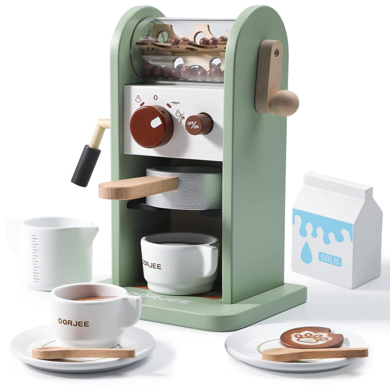 Kids Coffee Maker Playset With Grinder, Play To Learn Coffee Making Routine, S