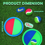 Kids Toys Toss And Catch Game Set 12 Paddles 6 Balls Beach Game Outdoor Ball Sports Games Toss And Catch Ball Set With Paddles Ball Nylon Catch Toys For Kids Adults