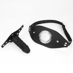 Penis Mouth Gag, Detachable Dildo Gag With Lock Strap On Bdsm Gag Adult Sex Toy (Black)