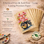 50 Sheets Handmade Watercolor Paper, 7 x 5 Inch, 150 GSM Cotton Deckle Edge