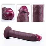 7.9 Inch Silicone Realistic Big Dildo, Strong Suction Cup, Soft And Flexible G-Spot Thick Large Dildo, Lifelike Black Wide Penis For Vaginal/Anal Play, Adult Sex Toys For Men, Women And Couples