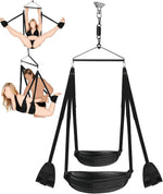 Heavy-Duty 360° Spinning BDSM Ceiling Swing with Adjustable Slings & Soft Pads