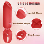 Vibrator Bullet Adult Toys - Women Sex Toys With 10 Vibration Modes, Lipstick Mini Vibrator For G Spot Clitoral Stimulation, Discreet And Portable For Travel, Adult Sex Toys & Games (Red)