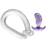 7 Inch Purple Mango Butt Plugs + 28.34 Inch Clear Dragon Dildos