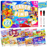 Search And Find Game Books - Preschool Learning Activities For Kids Age 3-8, Travel Games For Or Road Trip Car Airplane, Educational Seek Activity Birthday Gifts For Boys And Girls