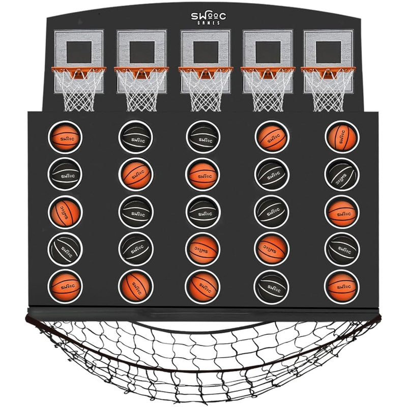 SWOOC Games - Low Post Lineup | Wall Mounted Giant Basketball 4 in A Row w/