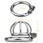 Stainless Steel Male Chastity Device Cock Cage, 1.77 Inch