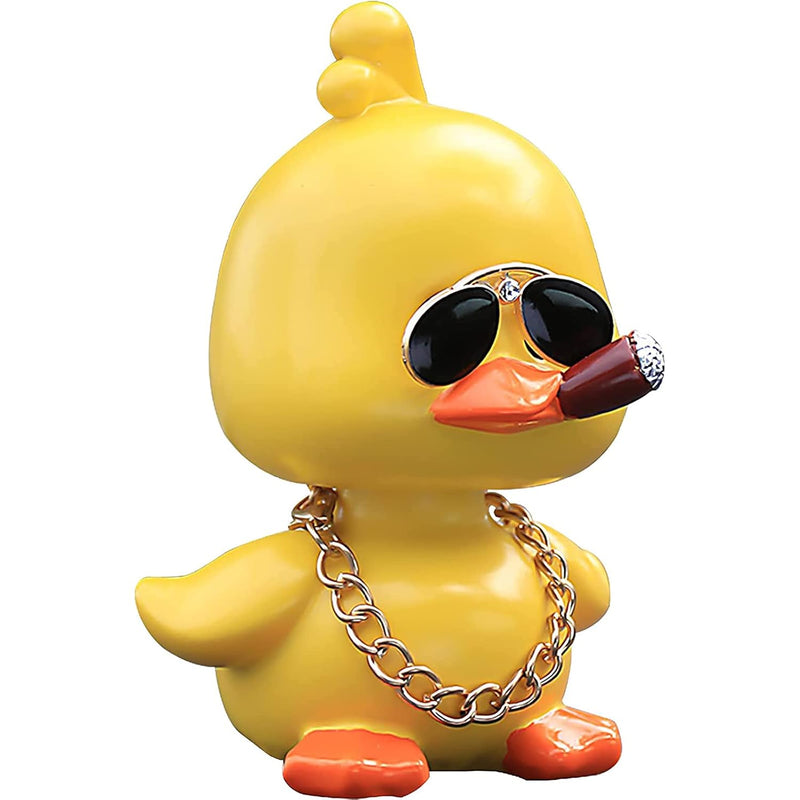 Cute Yellow Duck Car Ornaments Cool Duck Car Dashboard Decorations Shaking