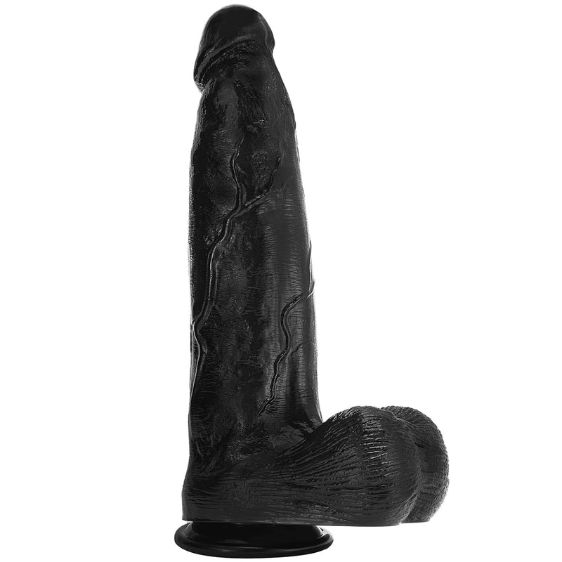 13" Xxl Realistic Black Big Dildo With Suction Cup,2.83" Wide Thick Huge Fist Dildo,Biggest Fake Cock Penis,G-Spot Giant Monster Dildo, Anal Prostate Play Sex Toys For Adult