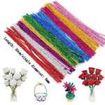 200 Pcs Green Pipe Cleaners, 12 Inch x 6mm Chenille Stems for DIY Crafts