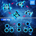 4Pack Remote Control Car ?Rc Car For Kids, 2.4Ghz Rc Stunt Cars With Lights, Drift High Speed 4Wd Off Road Double Sided 360° Rotating Cars For Boys Girls.