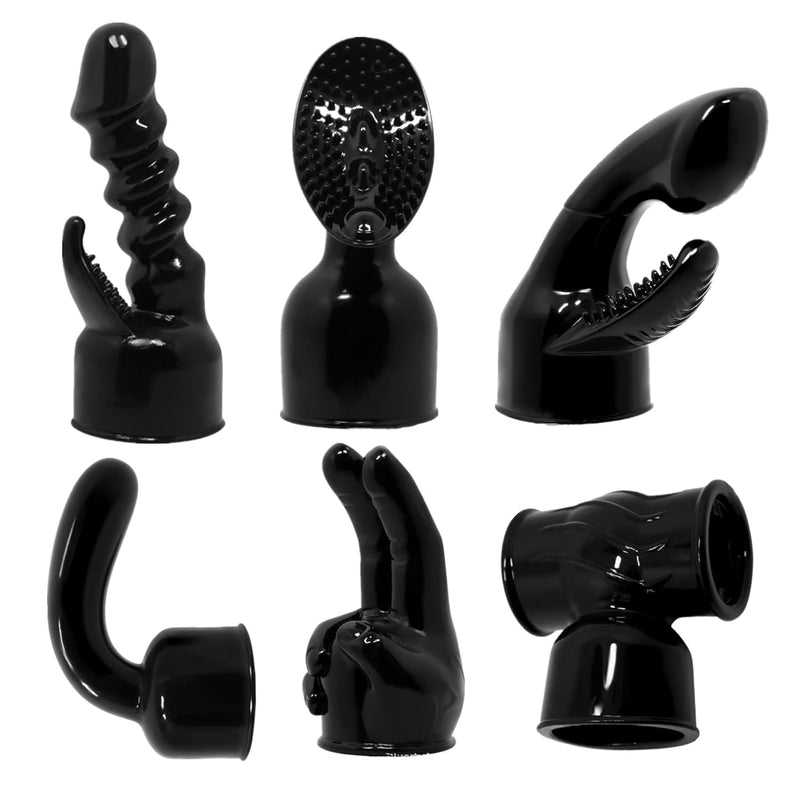 6 Pack Handheld Magic Wand Attachments Accessories Components Pain Relief For Neck Legs Back Etc.