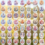 50 Pcs Birth Month Flower Fairy Stickers, Waterproof Vinyl Decals for Crafts