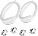 1.25" Pool Hose Replacement for Intex Pump - 59" Long Hose for Above Ground Pools 330GPH 530GPH 1000GPH Filter Pump (2 Hoses with 4 Clamps)