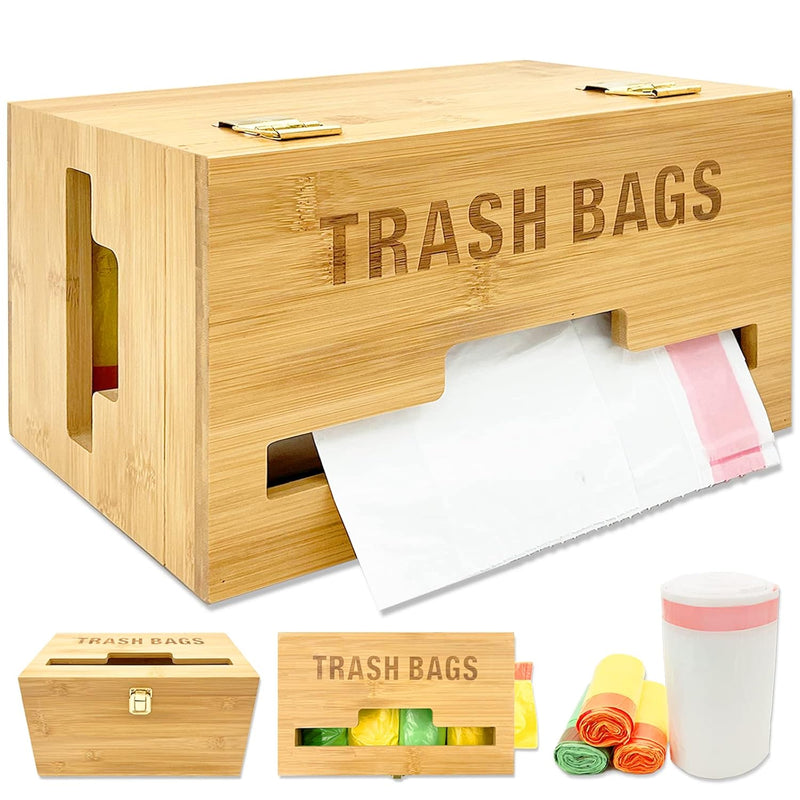Trash Bag Dispenser With Handles Garbage Bag Holder Kitchen Laundry Trash Can Or