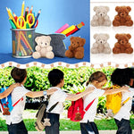 6 Pieces Mini Bear Plush Stuffed 4 Inch Small Bear Bulk Animal Toys For Baby Shower Party Favors Tiny Soft Doll Gifts For Graduation Keychain Bag Charm Supplies(Brown)