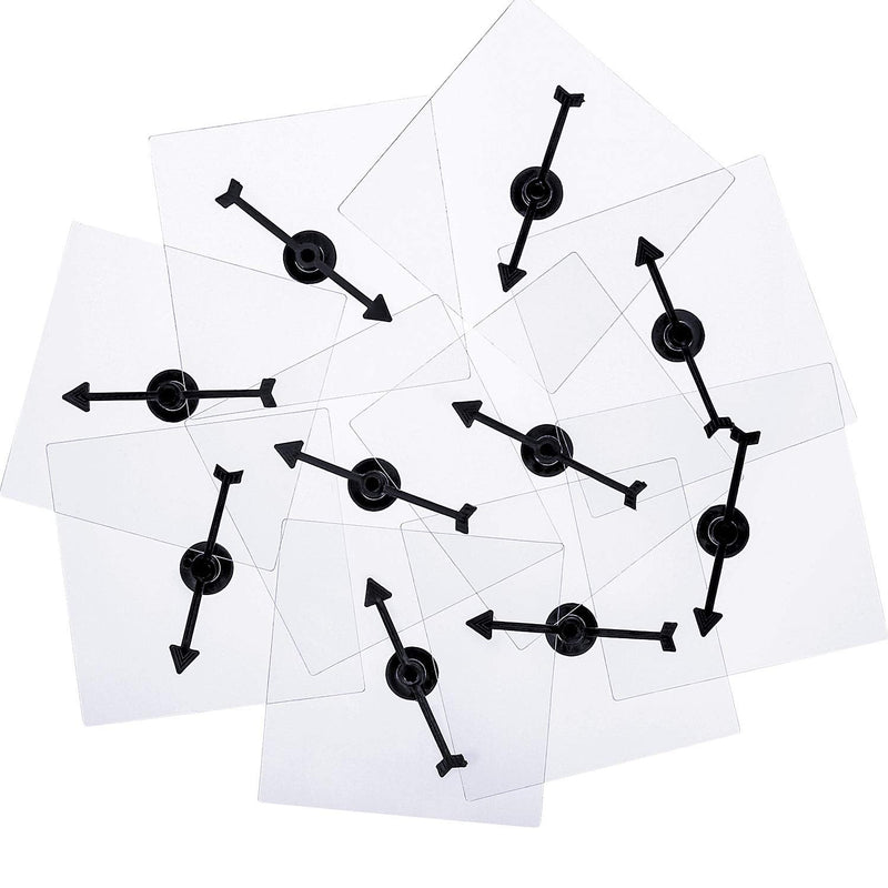 10 Pack Transparent Spinners Clear Spinners Dry Erase Math Game Spinner wit