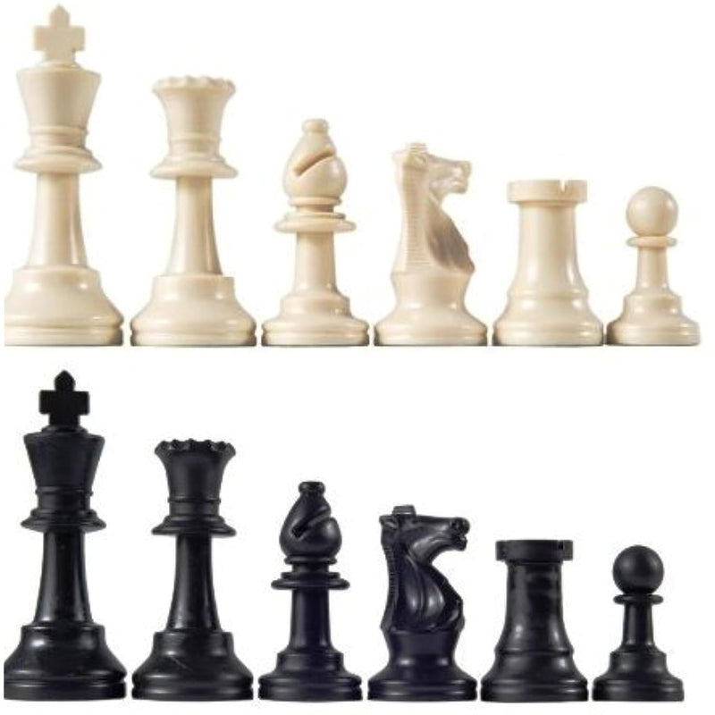Staunton Tournament Chess Pieces, Triple Weighted With 3.75" King And 2 Ext