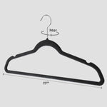 Home-it Premium Velvet Hangers 50 Pack - Ultra Thin Black Suit Hangers Non Slip - Heavy Duty Clothes Hangers for Closet, Shirt Pants, Hook Swivel 360
