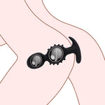 Silicone Anal Butt Plug With Safe Handle, Built-In Activity Ball Butt Plugs, Anal Beads Massage Butt Plug Sex Toy For Men Women And Couples (2 Anal Beads)