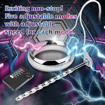 Urethral Sounds Dilators Penis Electric Shock Penis Plugmulti-Frequency Stretcher Screw Penis Plug For Male Masturbation Sex Toys For Men Adult Sex Products With Cock Ring(40Mm)