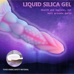 Monster Fantasy Dildo 8.14 Inch, Glow In The Dark Thick Silicone, Flexible And Soft, Ribbed Beginner Adult Sex Toy, Alien Dildo, Suction Cup Anal Dildo For Women And Couples