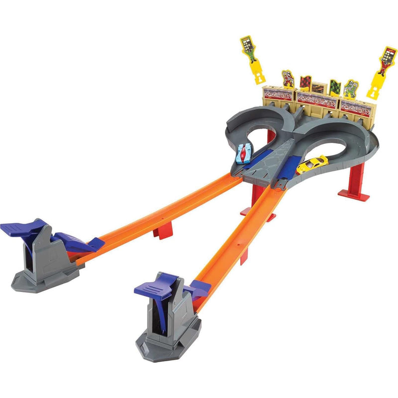 Hot Wheels Toy Car Track Set Super Speed Blastway, Dual-Track Racing for 1