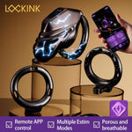 Male Electric Shock Cock Cage Chastity Device Set, App Control Mode,Bdsm Bondage Adult Sex Toys For Gay Men Penis Stimulation Exercise.Male Chastity Cage Adult Penis Cage Sex Toy Cock Cage