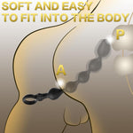 Flexible Silicone Vibrating Anal Beads 13.1 Inch, Rechargeable Prostate Massager With 10 Vibration Modes, Adult Sex Toys & Games, Men Women Butt Plug Sex Toys, Anal Play For Couple