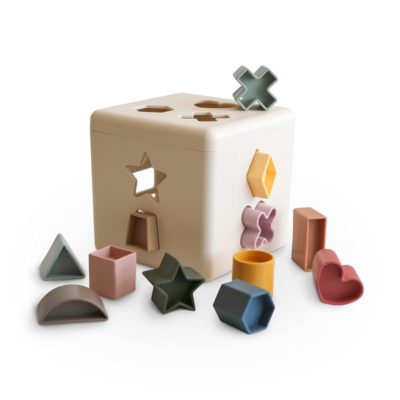 Shape Sorting Box Educational Learning Toy For Toddlers With 12 Shapes Made