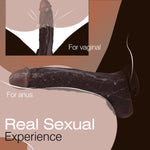 11" Realistic Black Dildo – Thick Silicone with Strong Suction Cup for Hands-Free Play