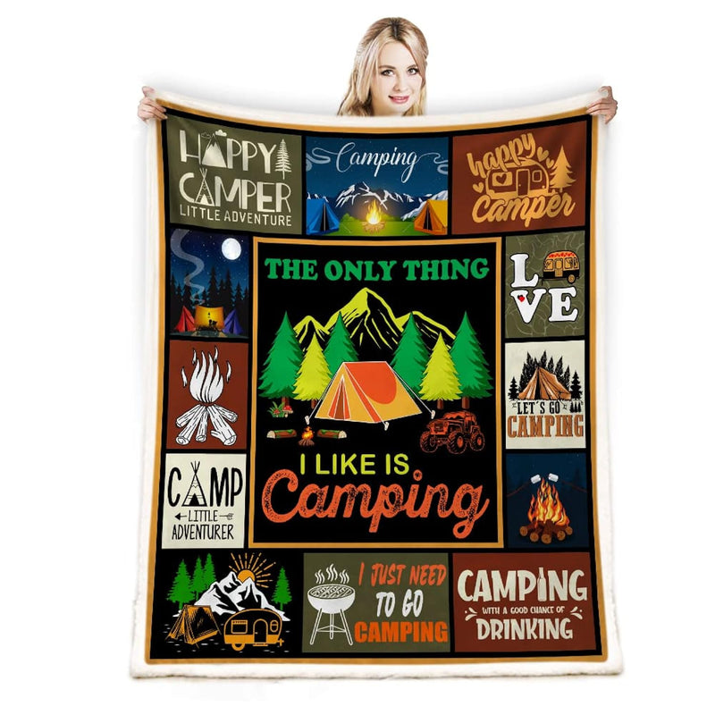 Camping Gifts Camping Blankets Best Gifts For Rv Owners Happy Camper Blanket G