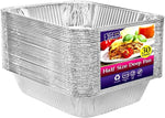 Aluminum Pans Half Size, 9X13, Extra Heavy Duty Disposable Foil Pans For Baking (30 Pack) Roasting & Chafing, Deep Tin Foil Bakeware, Steam Table Tray, Cookware, Food Prepping, Cake & Oven Pan