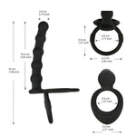 Anal Bead Dual Stimulation With Penis Ring Cock Rings, 5 Silicone Beads Anal Plug Dildos Sex Toy For G-Spot Anus Prostage Training Couples Adult Sexual Wellness