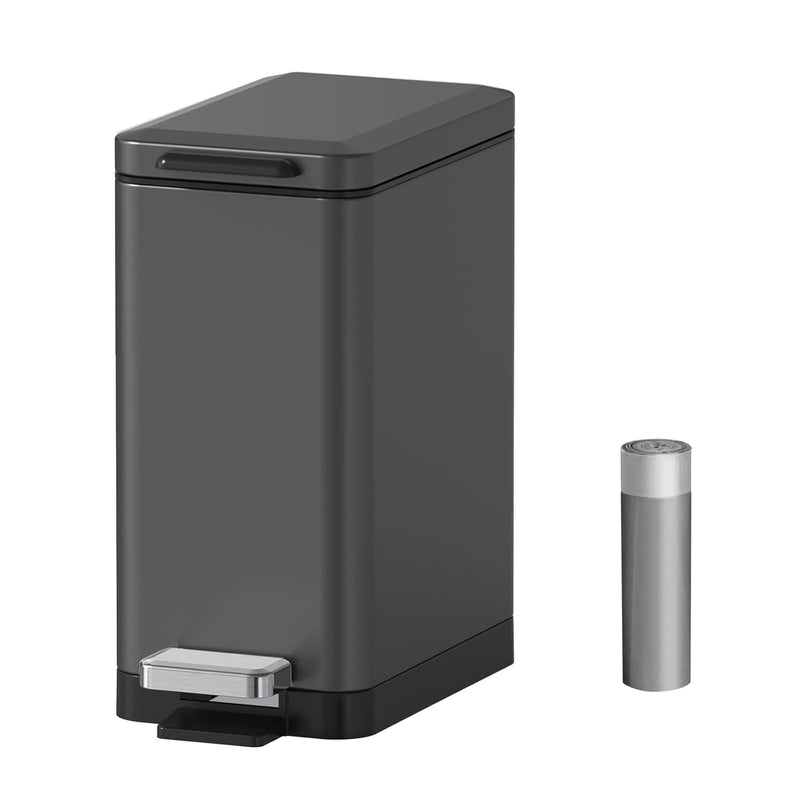 Step Trash Can 10 Liter 2.6 Gallon Slim Design Step-On Trash Can With Strong Ped