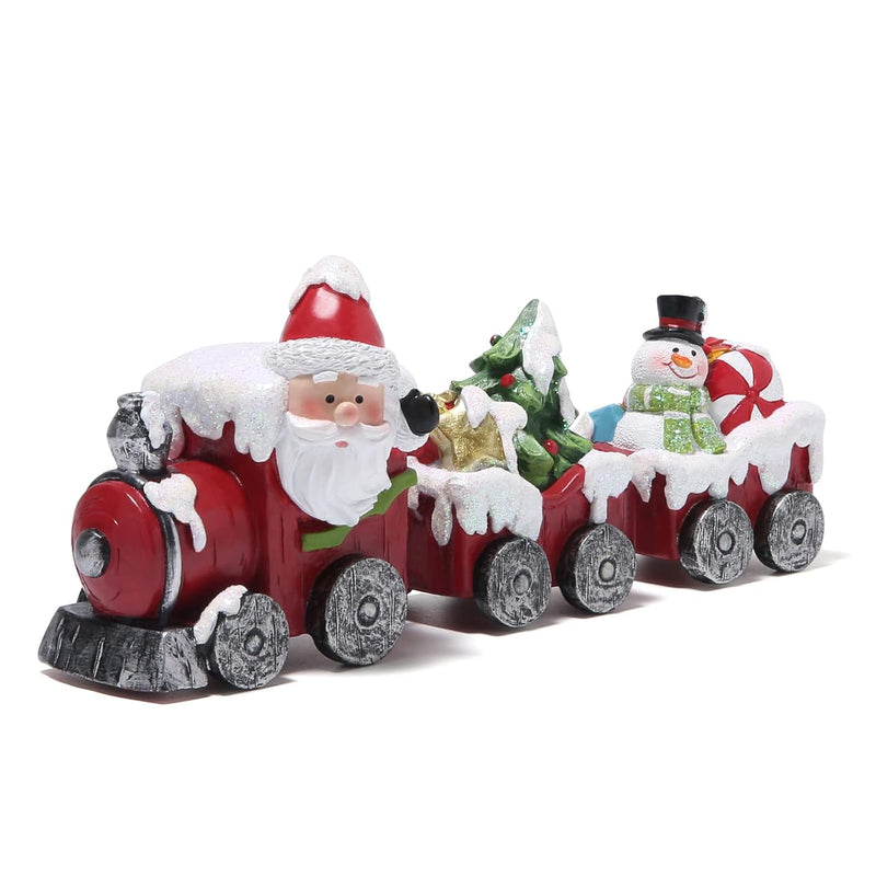 Christmas Train Decorations Xmas Train Figurines Winter Decor Handmade Polyres