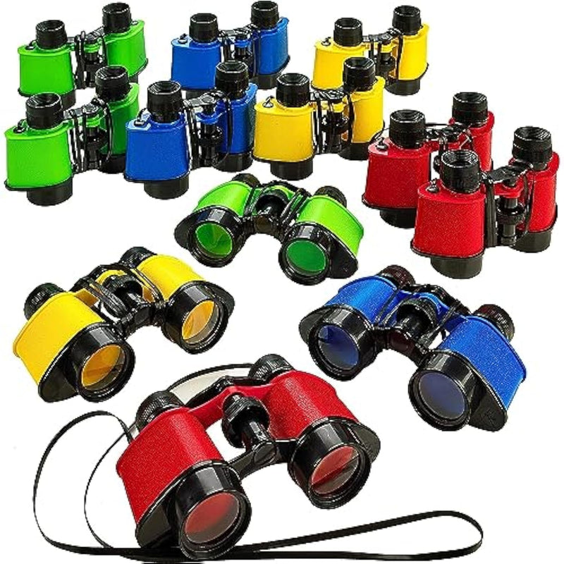 Pack Of 12 Binoculars Toy For Kids 3.5"X5" Kids Binoculars For Bird Watchin