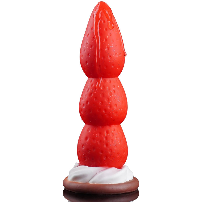 8.07In Monster Dildo Strawberry Fantasy Dildo Knot Anal Dildo, Fat Animal Dildo Huge Dog Dildo Large Butt Plug, Thick Dragon Dildo Knotted Dildo With Strong Suction Cup, Adult Sex Toys For Women & Men